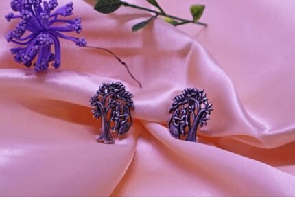 Radha Krishna Oxidised Earrings – Divine Love in Art